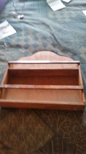 VINTAGE WOODEN SPICE RACK-SEE DESCRIPTION