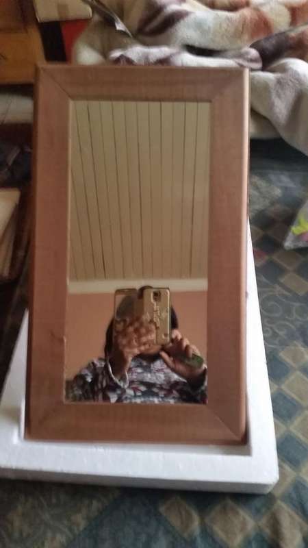 BEAUTIFUL WOODEN WALL MIRROR-SEE DESCRIPTION