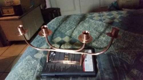 COPPER CANDLE HOLDER-SEE DESCRIPTION
