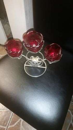 VINTAGE TULIP CANDLE HOLDER-SEE DESCRIPTION
