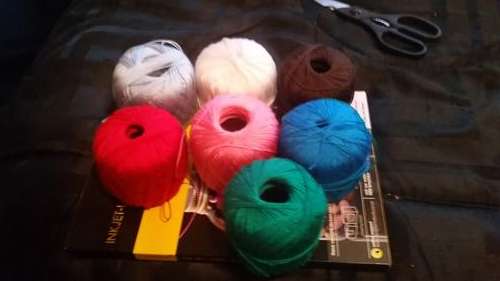 7 X 50G ALL COLOUR CROCHET COTTON(ONE BID FORALL)