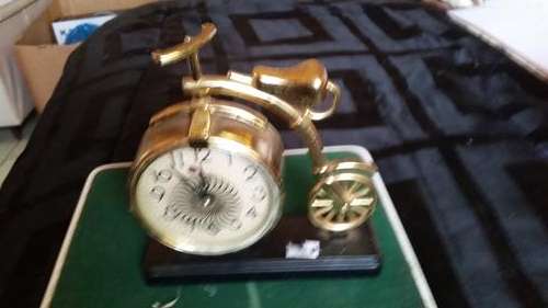 VINTAGE WIND-UP BICYCLE CLOCK-SEE DESCRIPTION