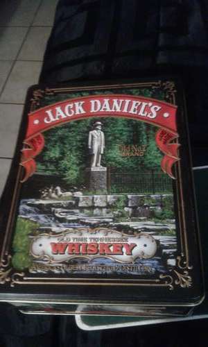 COLLECTORS  JACK DANIELS METAL CONTAINER_ SEE  DESCRIPTION