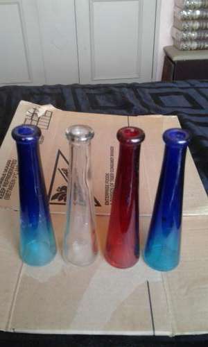 4 X LOVELY GLASS BOTTLES (ONE BID)