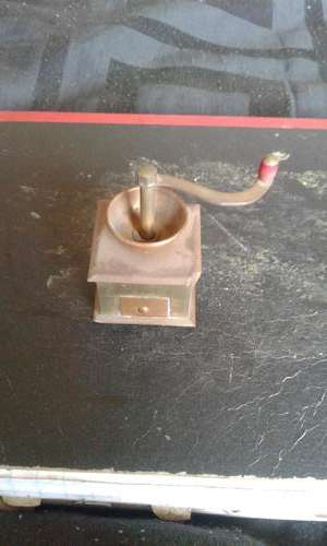 BRASS AND COPPER COFEE GRINDER-SEE DESCRIPTION