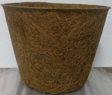 Coir Fibre Pot [15cm TopDiameter x 10cm BotDiameter x 12cm Height; 5-6mm Thickness; Latexed]