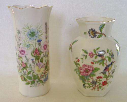 Two Pretty Aynsley Vases