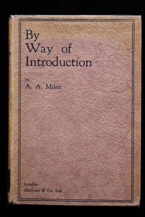 By Way of Introduction by A.A. Milne - First edition