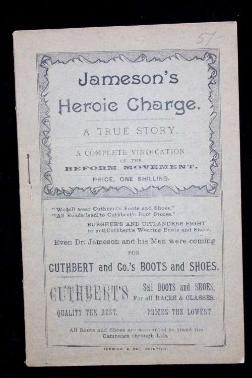 Jameson's Heroic Charge! (extremely rare booklet printed in Jo'burg in 1896!)