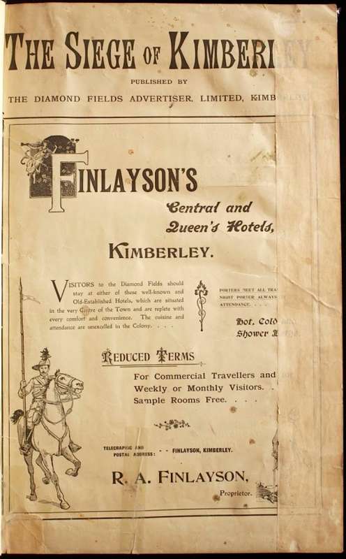 THE SIEGE OF KIMBERLEY 1899-1900. Special Illustrated Number of the 'Diamond Fields Advertiser'