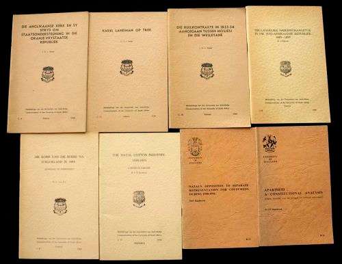 8 booklets, communications of the University of South Africa.