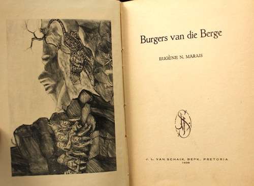 Burgers van die Berge deur Eugene Marais - Eerste uitgaaf (1938)