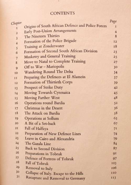 THE POLICE BRIGADE 6 S.A. Infantry Brigade 1939-45 by Brig. F.W. Cooper D.S.O.