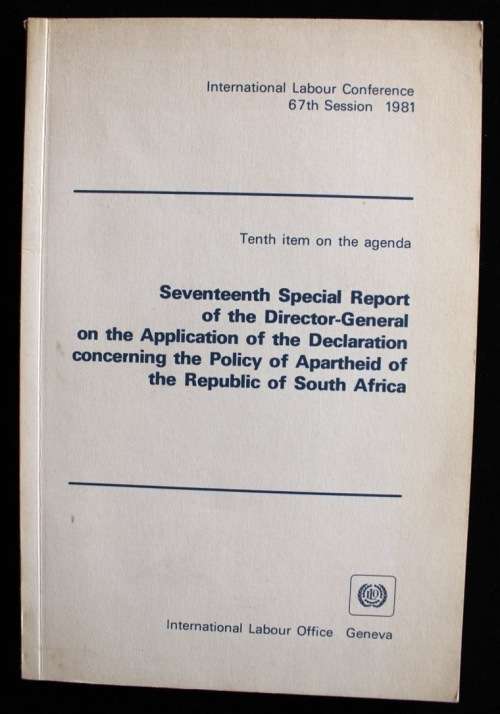 SPECIAL REPORT of the Director-General on the Application of the Declaration concerning APARTHEID