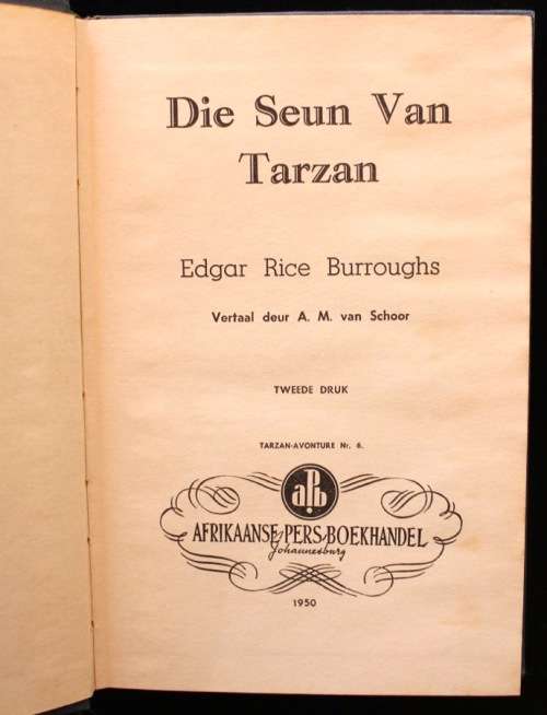 DIE SEUN VAN TARZAN - Edgar Rice Burroughs (1950) in oorspronklike stofjas