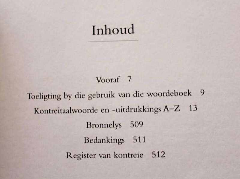 ANNERLIKE AFRIKAANS - Woordeboek van Afrikaanse Kontreitaal deur Anton F. Prinsloo