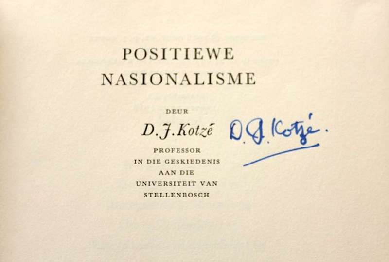 POSITIEWE NASIONALISME deur D.J. Kotze - geteken