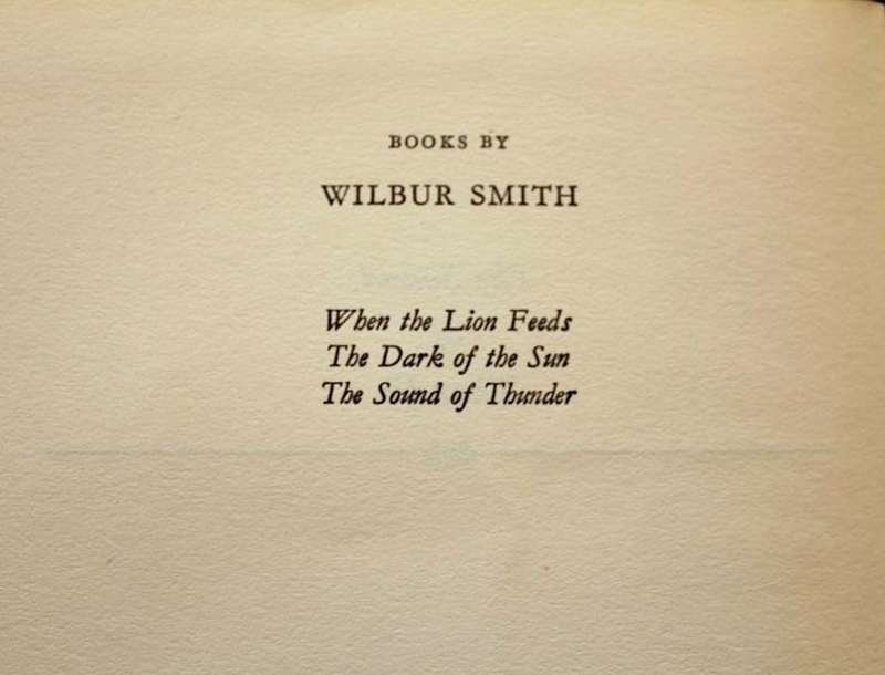 THE SOUND OF THUNDER by Wilbur Smith - First Edition (1966)