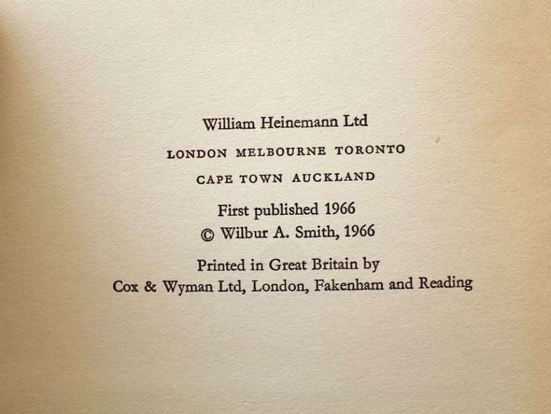 THE SOUND OF THUNDER by Wilbur Smith - First Edition (1966)