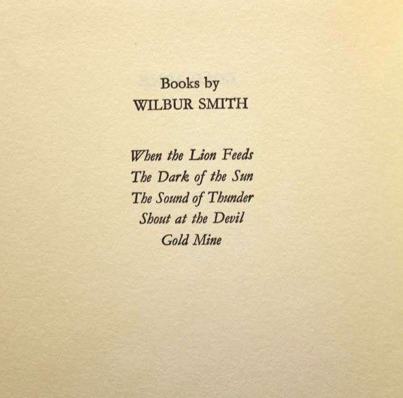 GOLD MINE by Wilbur Smith - First Edition (1970)