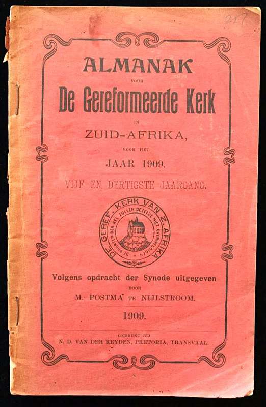 ALMANAK VOOR DE GEREFORMEERDE KERK IN ZUID-AFRIKA (1909)