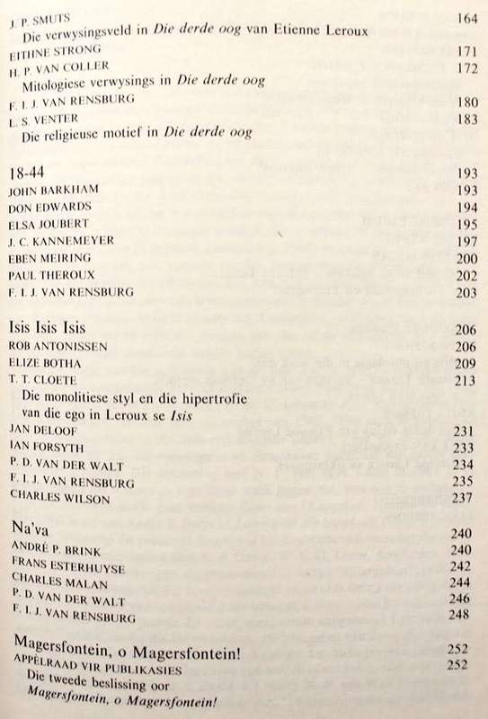 DIE OOG VAN DIE SON - Beskouings oor Boeke en Werk van Etienne Leroux