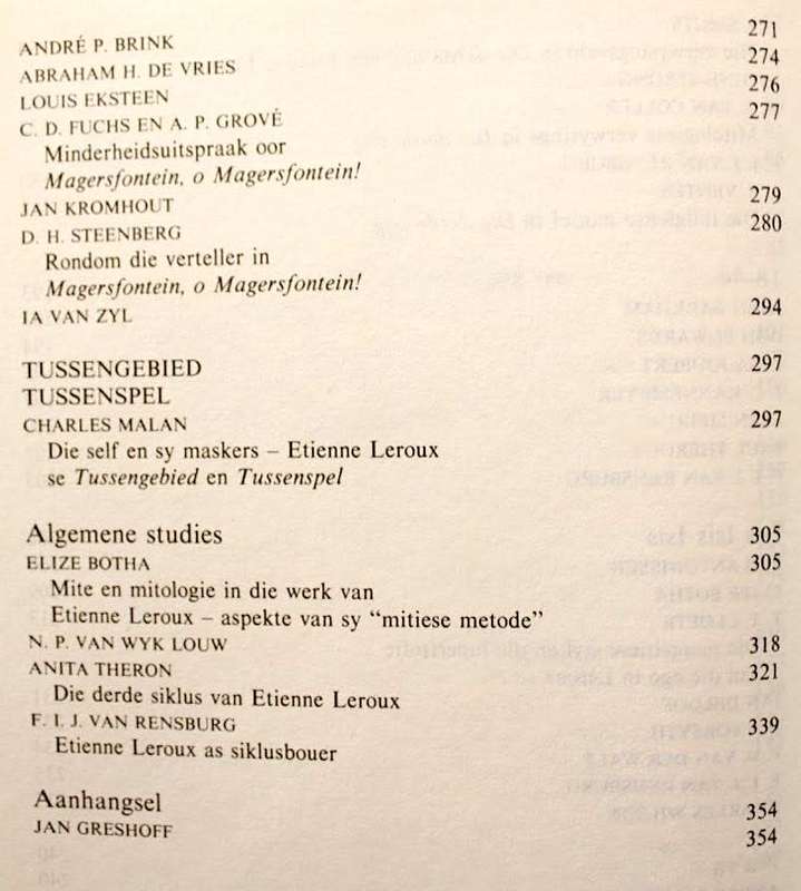DIE OOG VAN DIE SON - Beskouings oor Boeke en Werk van Etienne Leroux