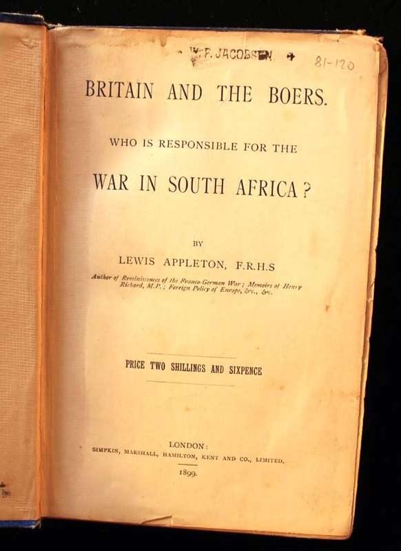 Britain and the Boers. Who is responsible for the War in South Africa (1899) - Lewis Appleton
