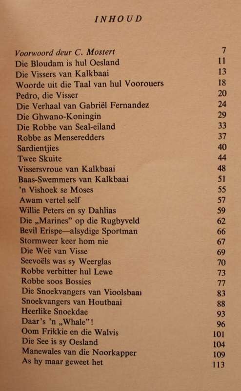 DIE BLOUDAM IS HUL OESLAND - KLEURLINGVISSERSLEWE VAN KALKBAAI - TOMMY CARSE