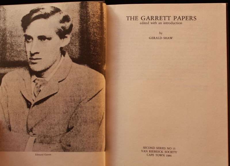 THE GARRETT PAPERS - edited with an introduction by Gerald Shaw VRS second series #15