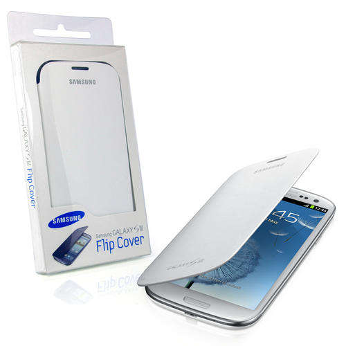 Original Samsung Galaxy S3 S III i9300 PU Flip Leather Case Cover: White