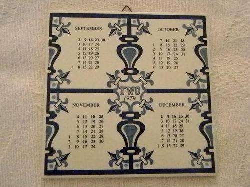 Delft like Calender tile set 1979 - Holland