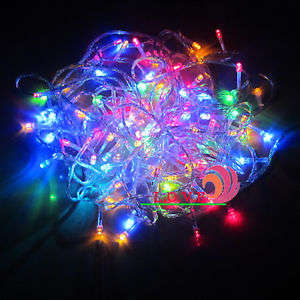 String fairy LED lights 10 meters - Multi color