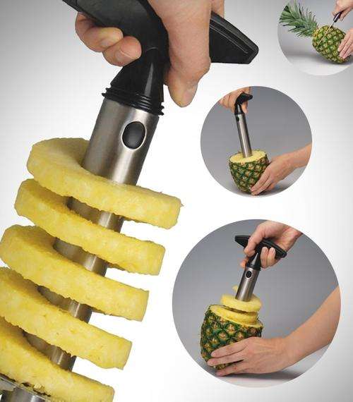 Easy Slicer stainless steel - Pineapple slicer, corer and peeler