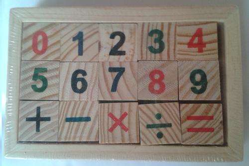 Number Wood Blocks 15 pcs