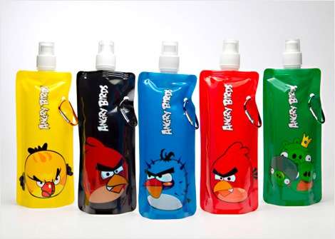 Cartoon Foldable Water Bottles - Angry birds
