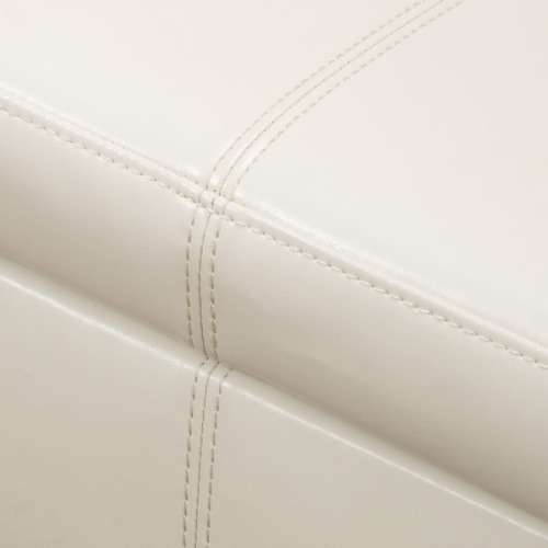 Torino  Leather Armed Storage Ottoman - Bench