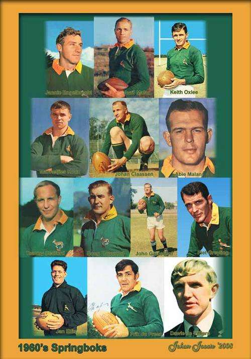 Springbok Rugby 1960s montage A4