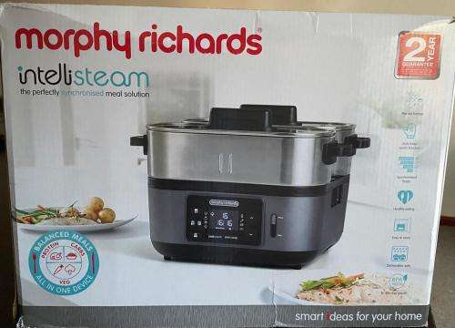 Morphy Richards Food Steamer Digital Stainless Steel 1600W `Intelli Steam` - BRAND NEW!!
