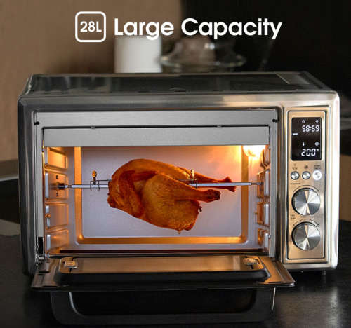HISENSE 28L 4-IN-1 AIRFRY TOASTER OVEN -STAINLESS STEEL (Excellent Condition)
