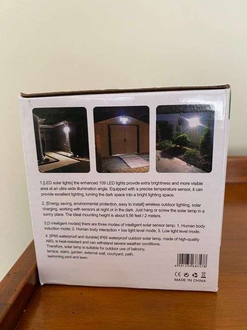 Solar Monitoring Lamp - Realistic LOOKING Camera (Brand New!)