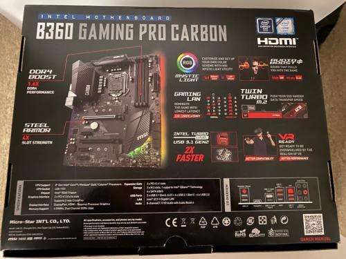 MSI B360 Gaming Pro Carbon Motherboard (Great Condition!)