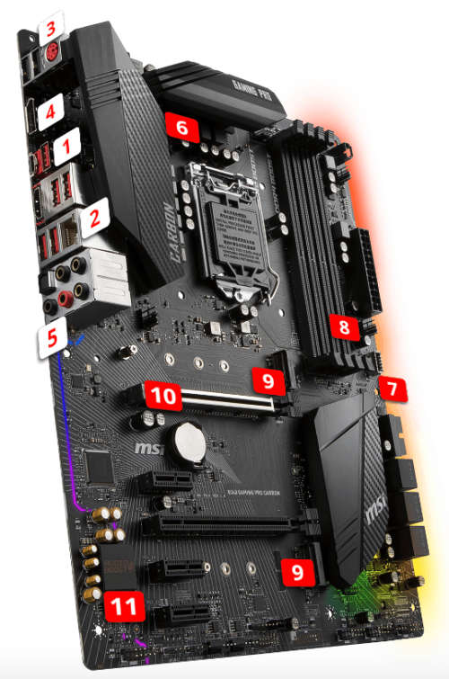 MSI B360 Gaming Pro Carbon Motherboard (Great Condition!)