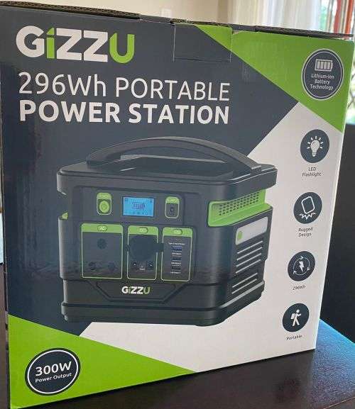 Gizzu 296Wh Portable Power Station  1 x 3 Prong SA Plug Point (Read Description!!)