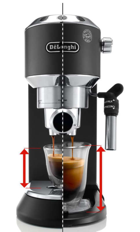 DeLonghi Dedica Style Pump Espresso Coffee Machine - Black (NEW OPEN-BOX ITEM)