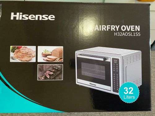 Hisense 32L Electronic Multifunction Airfry Toaster Oven - Silver (Brand New!)