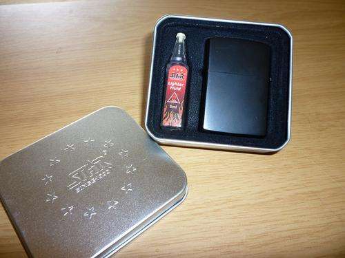 Lighter Gift Set - Black Zippo Style Lighter in tinbox - Ideal Christmas Gift