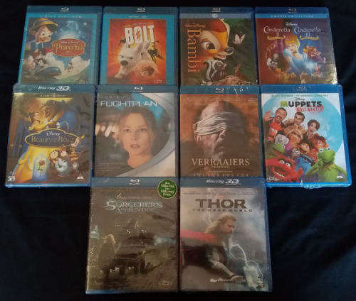 10 x Brand New, Still Sealed, Original, Blu Ray Collection Incl 3D's