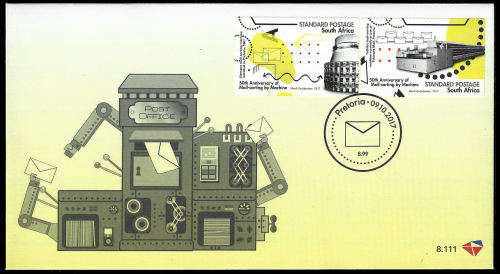 RSA 2017 FDC 8.111 50th ANNIV. OF MAIL SORTING
