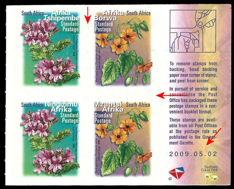 7th Def Booklet IMPERF Pane of 4, Scarce